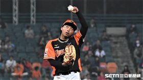 統一獅投手知念廣彌。（圖／記者王怡翔攝影）