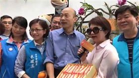 盧秀燕,韓國瑜,花博,太陽餅,台中 圖/翻攝自盧秀燕臉書