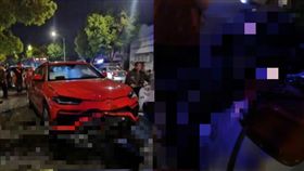  藍寶堅尼Urus「尬車」追撞電動車　騎士彈飛2米高「插進車窗」慘死（圖／翻攝自微博）