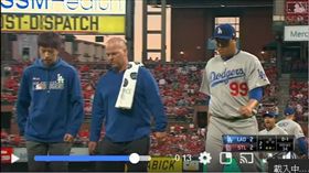 ▲柳賢振左側鼠蹊部拉傷，先發1.2局受傷退場。（圖／翻攝自MLB Taiwan臉書）