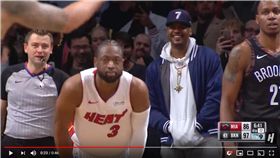 ▲『甜瓜』Carmelo Anthony現身韋德（Dwyane Wade）告別戰。（圖／翻攝自House of Highlights）