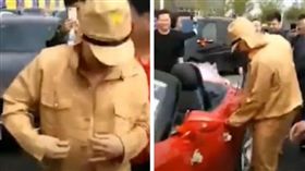 陸男穿日本軍服娶老婆　新婚夜被控「傷害民族情感」遭逮捕。(圖／翻攝自時間新聞秒拍)
