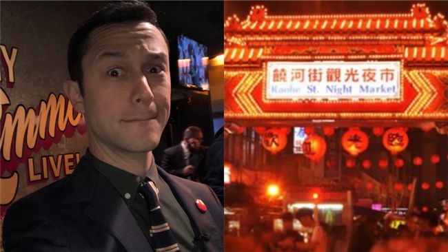 曬饒河街夜市照！好萊塢男神在台灣？