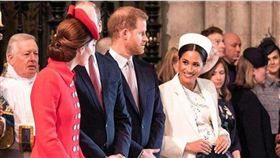 英國哈利王子跟老婆梅根（Meghan Markle）/威廉王子/凱特王妃。ＩＧ