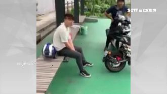 少年公園燒胎搞破壞　煞車痕壓出國罵