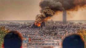 法國,首都,巴黎,聖母院,教堂,火災
翻攝推特