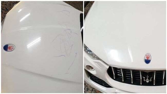 瑪莎拉蒂遭兒塗鴉！媽嚇壞…結局噴笑