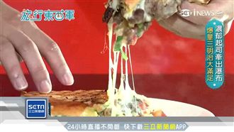 早餐店巨無霸美食　牽絲三明治無極限