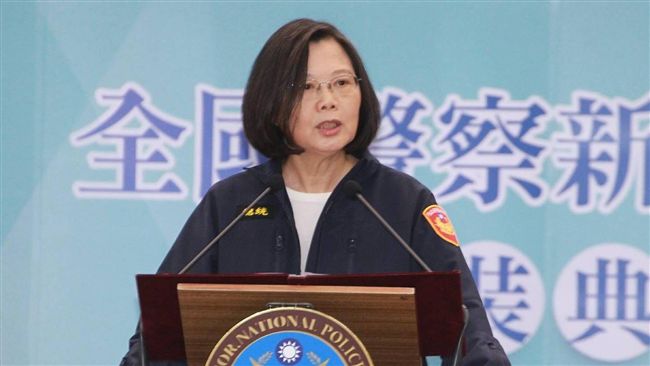 蔡英文總統18日出席「全國新式警便服換裝典禮」。（圖／記者邱榮吉攝）