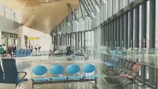 花蓮強震　台鐵花蓮站水管爆裂淹水