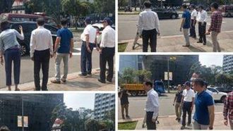 勘災？！郭台銘趕看柏油誤灑路面挨諷