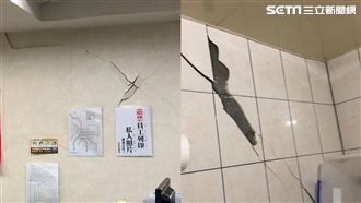 怵目驚心！6.1地震裂辦公室牆面