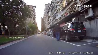 飼主遛狗牽繩跨馬路　騎士絆到險摔