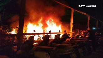 車沒了…大火毀高鐵站旁52輛機車