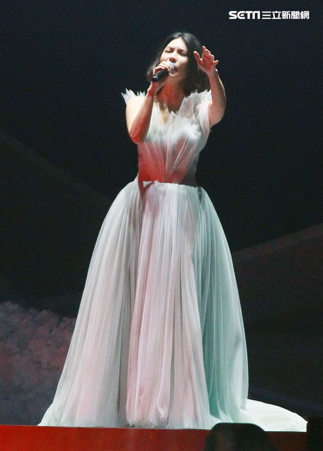 許茹芸「綻放的綻放的綻放」巡迴演唱台北小巨蛋開唱。（記者邱榮吉/攝影）