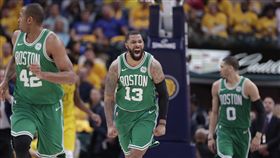 ▲塞爾提克Marcus Morris在比賽最後跳出為球隊拿下勝利。（圖／美聯社／達志影像）