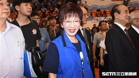 國民黨前主席洪秀柱出席國民黨全代會。 （圖／記者林敬旻攝）