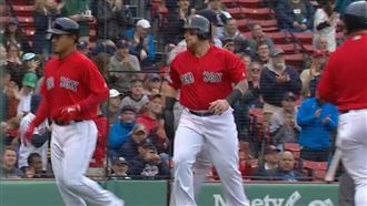 美職／林子偉首支二壘打　回本壘得分