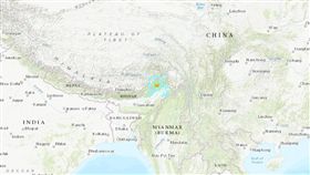 6.1強震襲印度東北阿薩姆　地震深度僅9公里
圖／翻攝自USGS