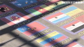 英國,街頭藝人,塗鴉,國旗,Taiwan NO.1,台灣
記者張家寧攝影