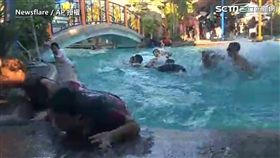 菲律賓,強震,泳池(圖/AP授權)