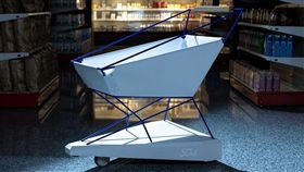 ▲Ford研發團隊打造自動煞停手推車。（圖／翻攝網站）