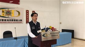 台北市刑大偵五隊長陳彥錦說明案情（楊忠翰攝）