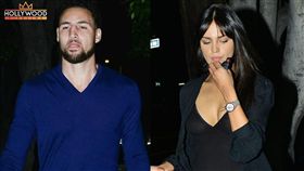 ▲勇士湯普森（Klay Thompson）季後賽第6戰前一晚被拍到幽會好萊塢女星岡薩雷茲（Eiza Gonzalez）。（圖／翻攝自推特）