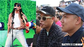 《台潮盛典》玖壹壹提前來欣賞美秀集團的演出。（合成圖／記者林士傑攝影）