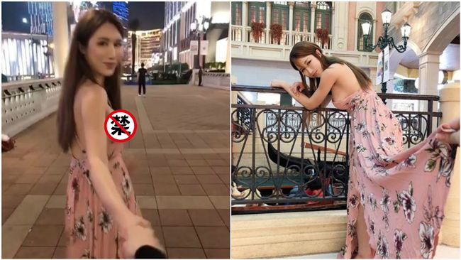 辣模辛尤里遊澳門！街頭走光露XX…