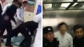 什麼道理？不讓病患「插隊」爆衝突　醫師遭警上銬強制帶走（圖／翻攝自燃新聞）