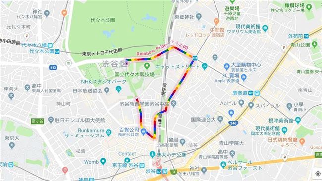 谷歌地圖有驚喜！竟出現「彩虹路線」