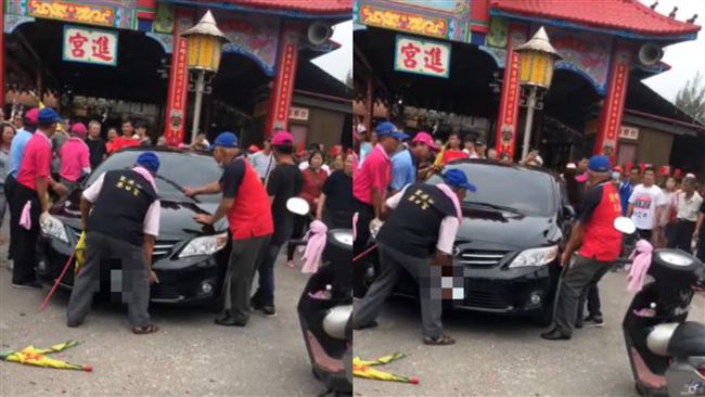 5阿北抬不動怒了…她亂停車臉臭現身