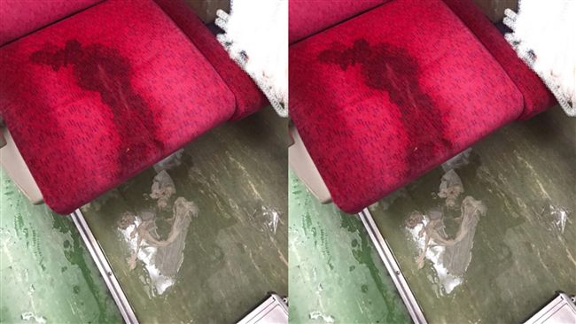 火車椅墊沾「不明噁液」！他崩潰狂嘔