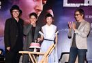 犯罪懸疑大片「亡命之途」演員謝欣穎在記者會上過生日。（記者邱榮吉/攝影）