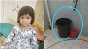 水桶,浴室,倒頭栽,哺乳,搶救,馬來西亞,溺斃,頭　圖／翻攝自Sinarharian