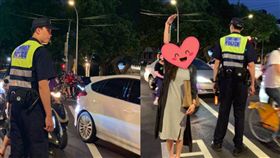 媽祖繞境驚見190cm天菜警　她偷拍遇亂入「少女心迸發」嬌喊：走開啦(圖/爆廢公社)