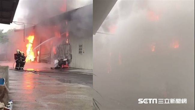 連棟鐵皮屋印刷廠大火　1人受傷送醫