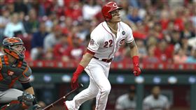 ▲紅人迪崔（Derek Dietrich）連2打席敲3分砲。（圖／美聯社／達志影像）