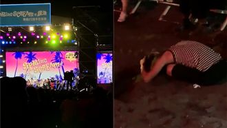 韓國瑜春吶嗨唱！卻見樂迷把頭埋沙堆