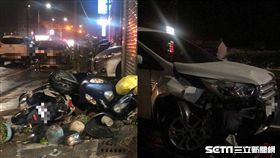 台中大甲酒駕男連環撞釀1死1傷／翻攝畫面