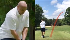 ▲巴克利（Charles Barkley）打高爾夫慘不忍睹。（圖／翻攝自NBA on TNT）