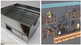 ▲網友發揮創意，畫設計圖「計算」如何烤出6000條香腸生產線（圖／翻攝PTT）