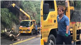 龐然大物擋道！他下車霸氣移開，6千網友狂讚：有你真好。（圖／翻攝自爆料公社）