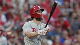 ▲哈波（Bryce Harper）敲出轉戰費城人後首發滿貫砲。（圖／美聯社／達志影像）