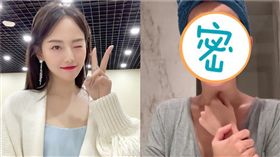 張嘉倪素顏影片曝光。（圖／張嘉倪微博、小紅書）