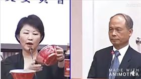 ▲網友翻出盧秀燕昔日質詢片段，質問張盛和「花雕雞麵要哪裡買」（圖／翻攝《打馬悍將粉絲團》臉書）