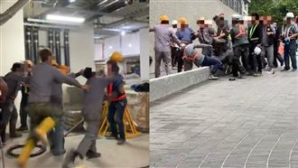 水電工大亂鬥　棍棒狂毆…網友全嚇傻