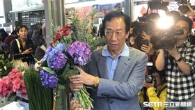 郭台銘 花市 (記者林恩如攝）