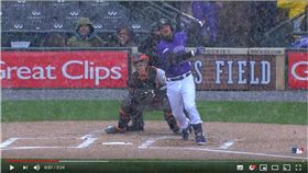 ▲洛磯亞瑞納多（Nolan Arenado）在大雪中開轟。（圖／翻攝自MLB YouTube）